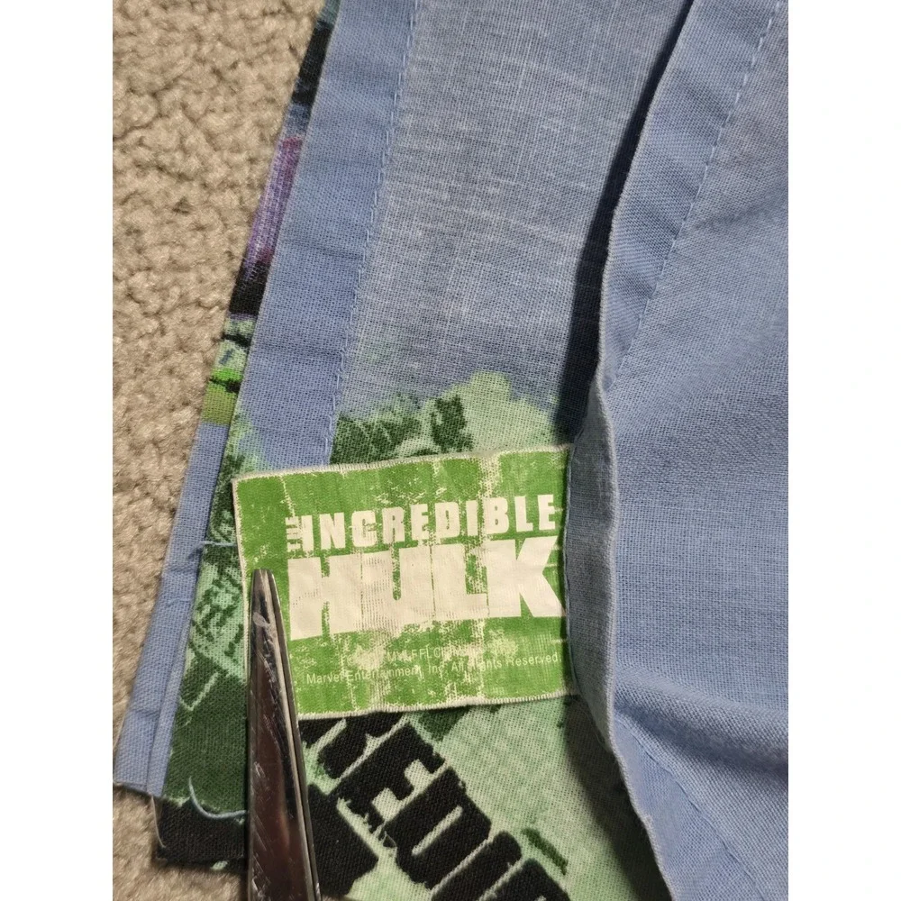 Vintage The Incredible Hulk Flat Twin Bed Sheet Kids Retro Bedroom Cartoon 42x92